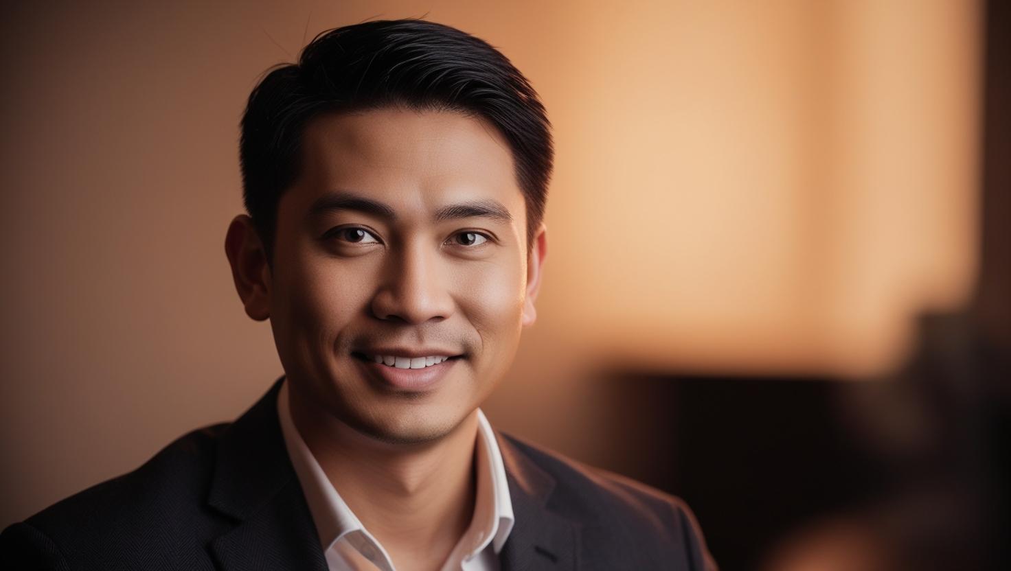 create an professional headshot for Ian Bernal, a Software Engineer, A Filipino